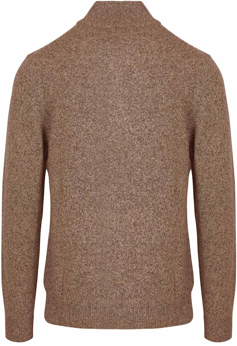 Profuomo Half Zip Pullover Lammwolle Melange Camel - Größe M günstig online kaufen