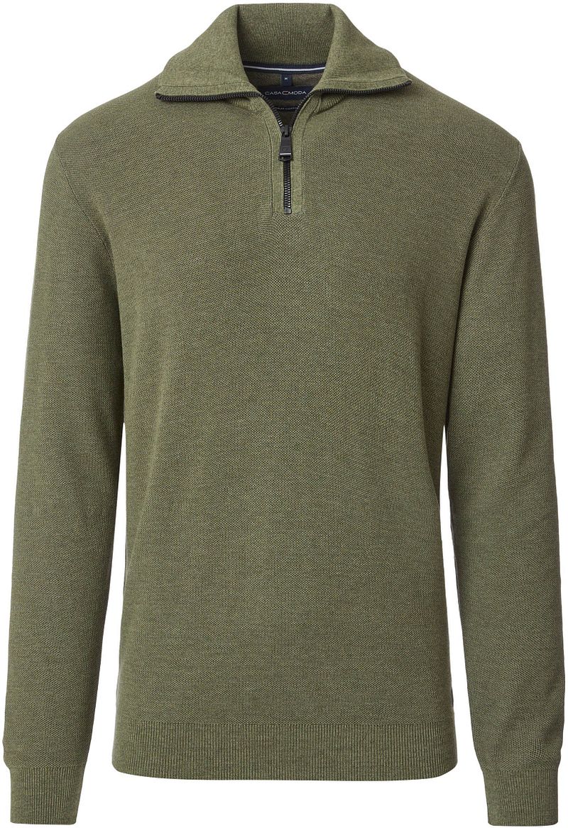 Casa Moda Halfzip Pullover Grün - Größe L günstig online kaufen