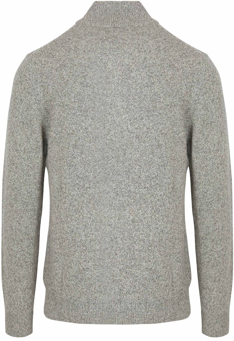 Profuomo Half Zip Pullover Lammwolle Melange Grau - Größe XXL günstig online kaufen