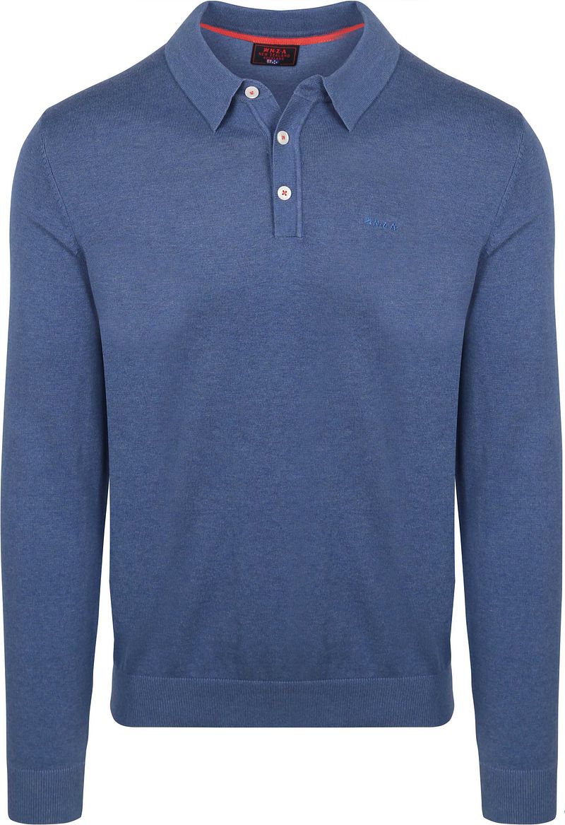New zealand auckland NZA Longsleeve Knitted Polo Blauw