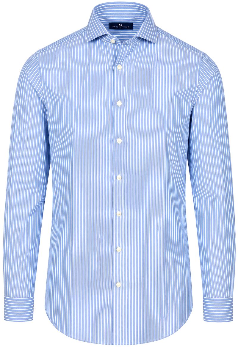 Steppin' Out Oxford Overhemd Stripe Blauw
