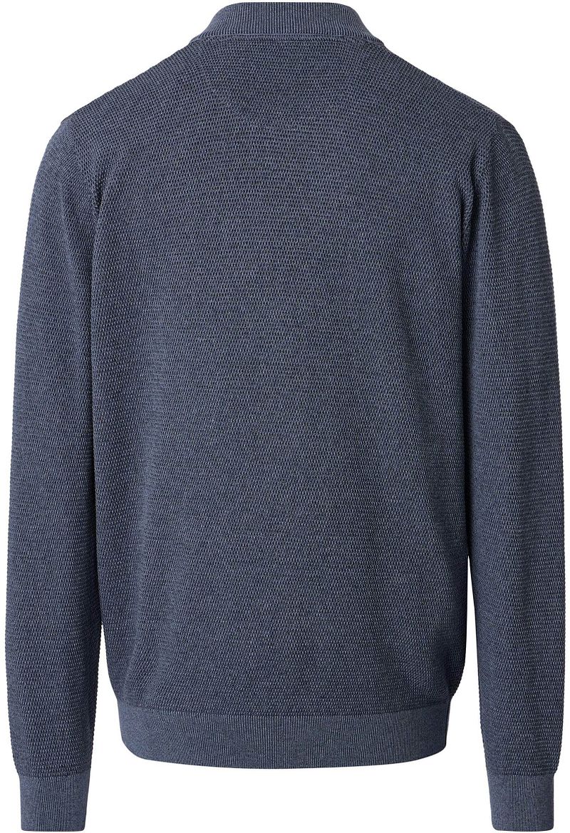 Casa Moda Strickjacke Zip Structure Dunkelblau - Größe M günstig online kaufen