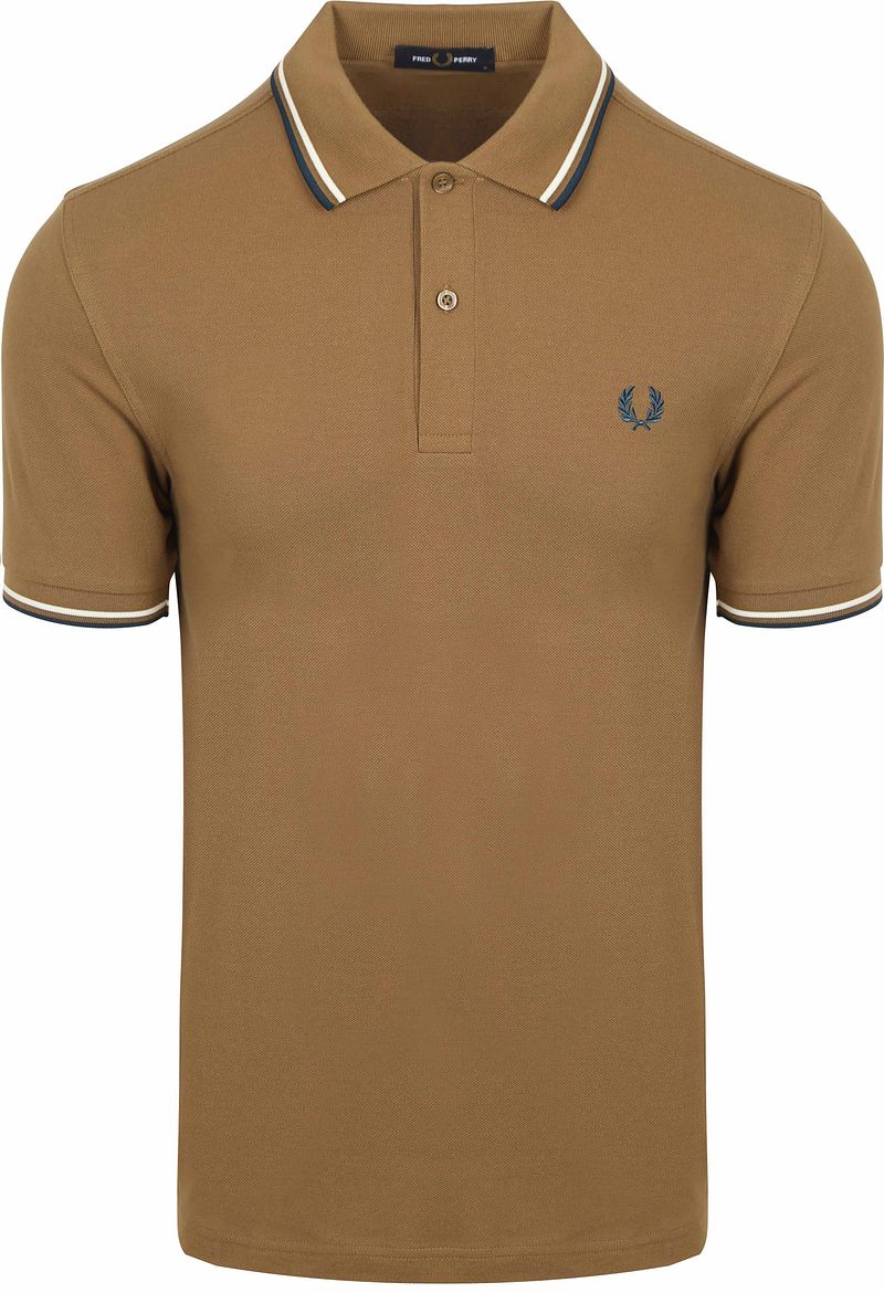 Fred Perry Polo Twin Tipped M3600 Braun Z60 - Größe M günstig online kaufen