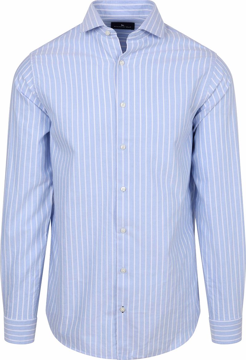 Steppin' Out Hemd Oxford Streifen Hellblau - Größe M günstig online kaufen