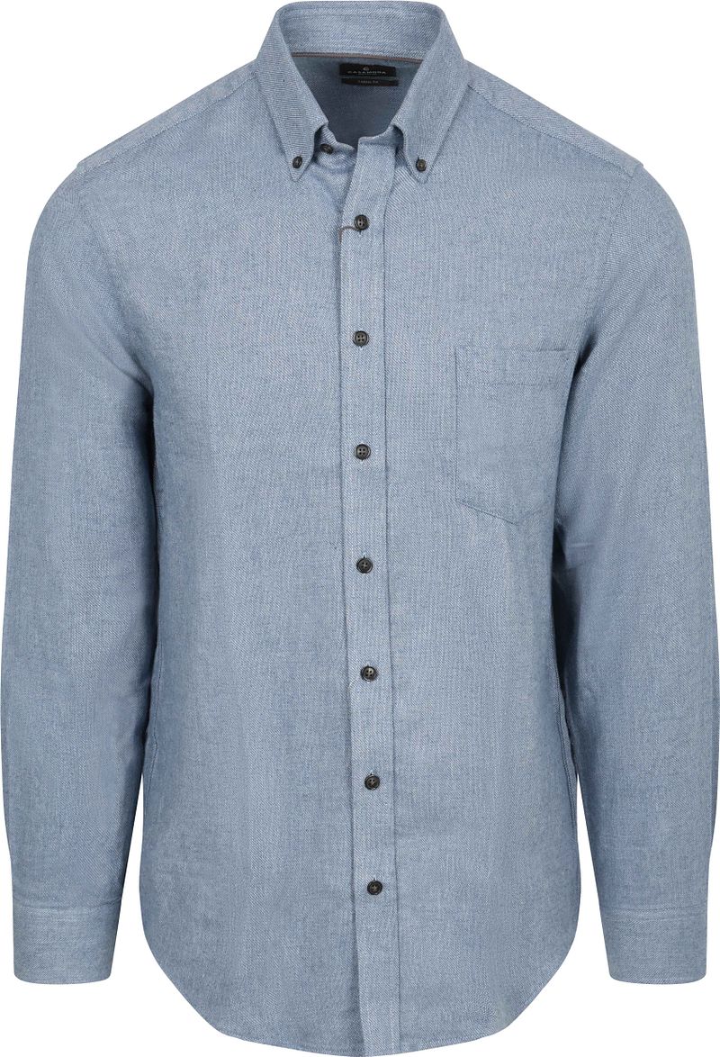 Casamoda Overhemd Faux Uni Blauw