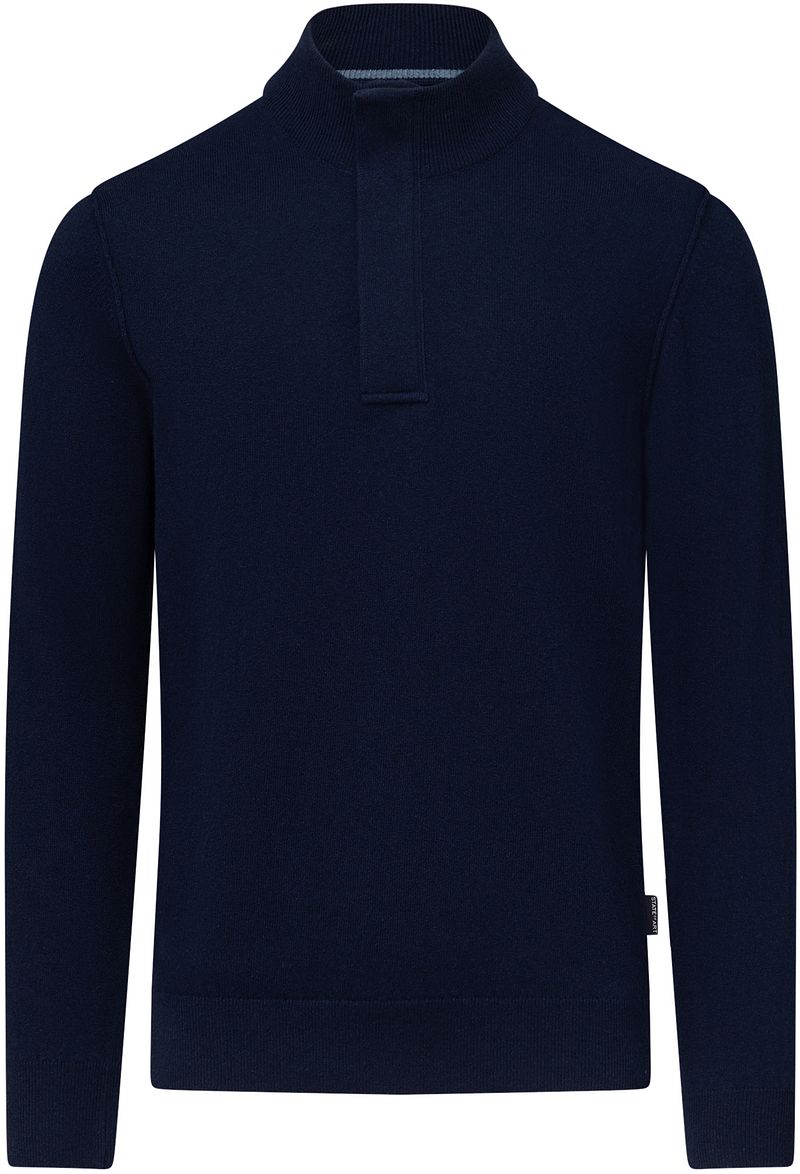 State Of Art Half Zip Pullover Wool Blend Navy - Größe XXL günstig online kaufen