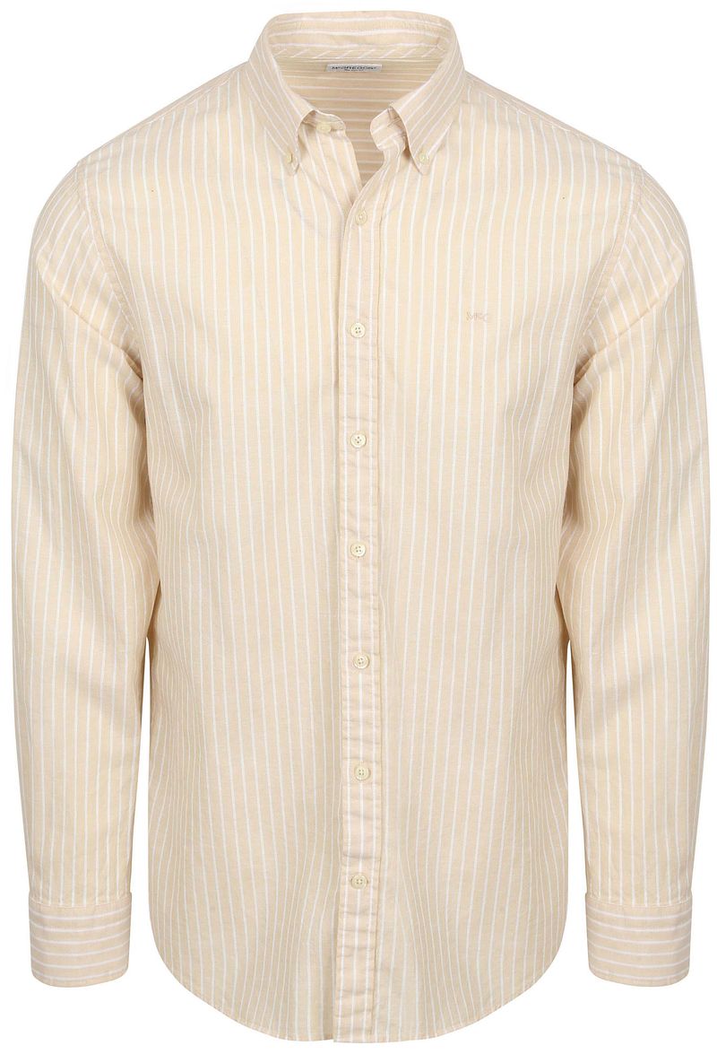 McGregor Hemd Cotton Linen Streifen Ecru - Größe L günstig online kaufen