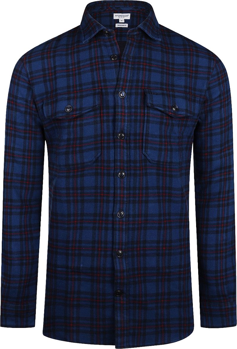 McGregor Hemdjacke Tartan Karo Dunkelblau - Größe XXL