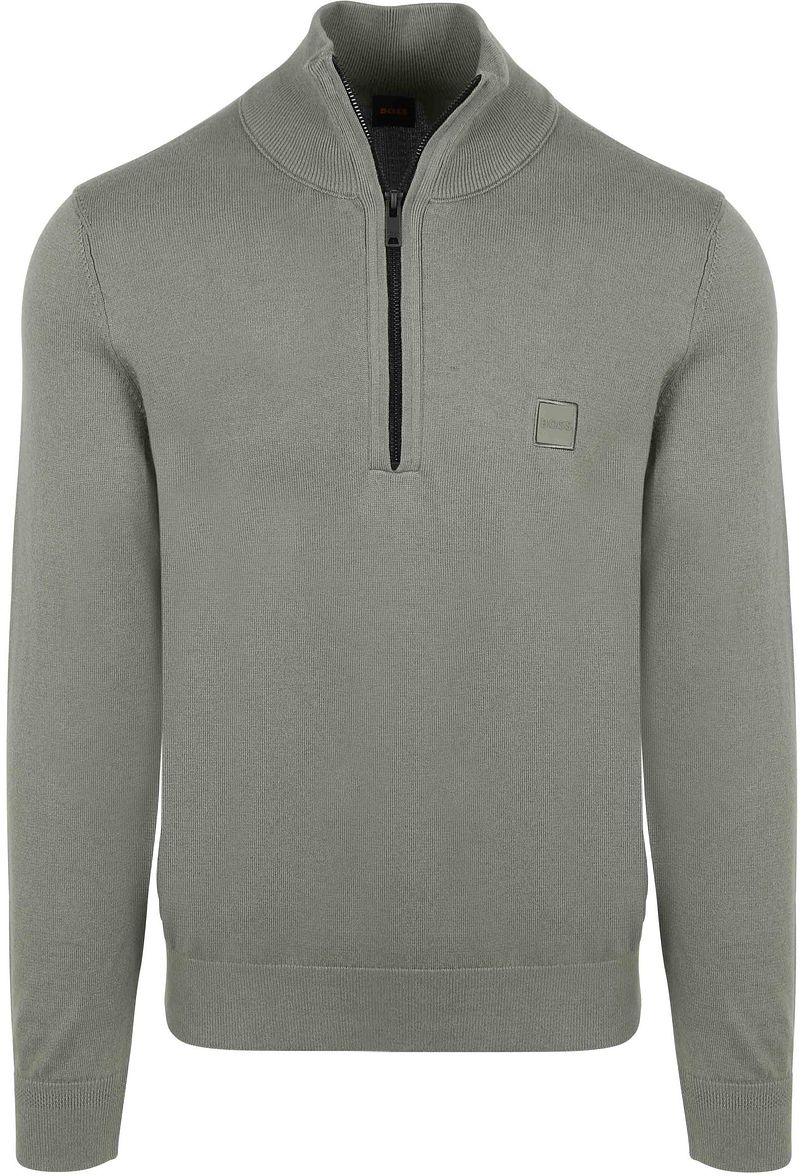 BOSS Kanobix Half Zip Pullover Grün - Größe L günstig online kaufen
