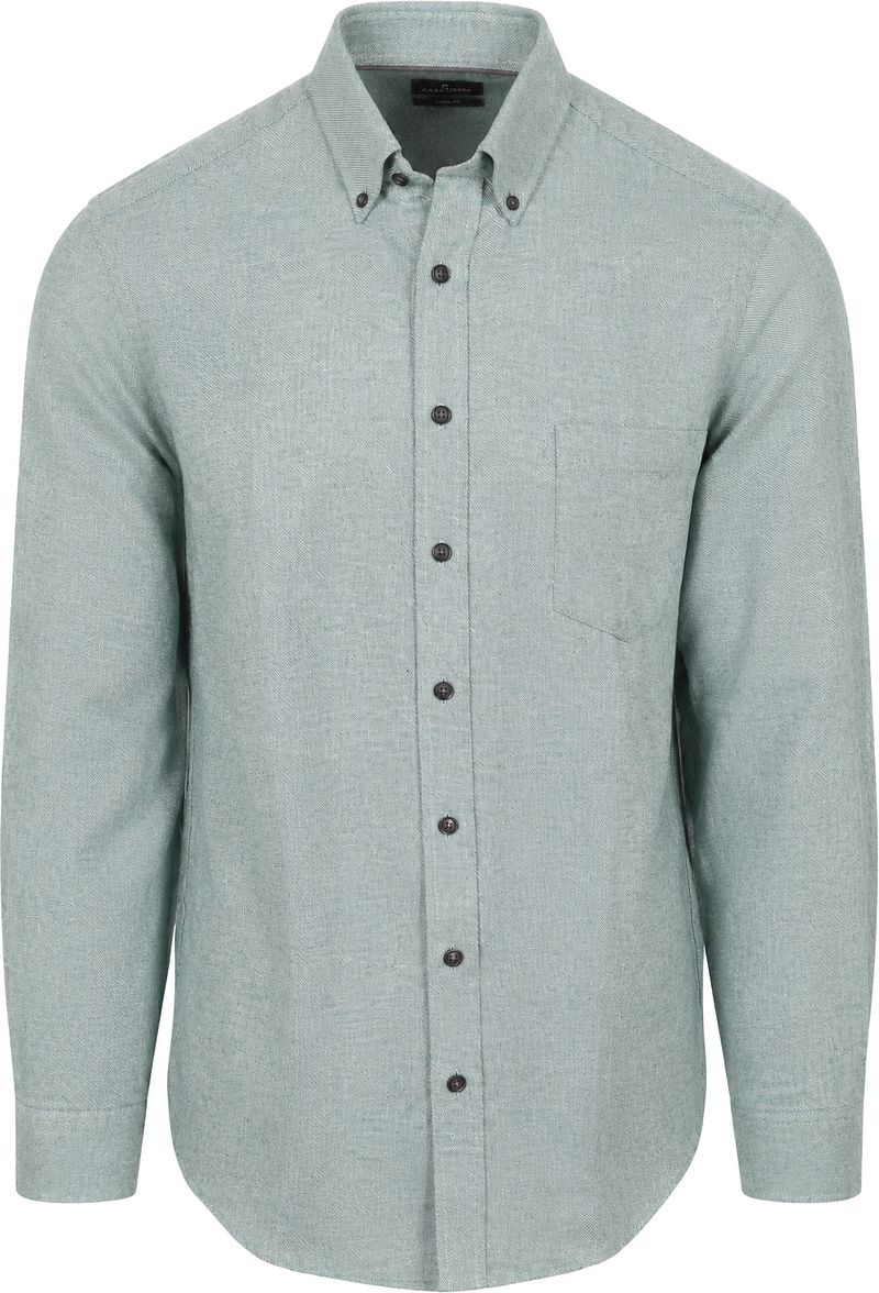Casamoda Overhemd Faux Uni Groen