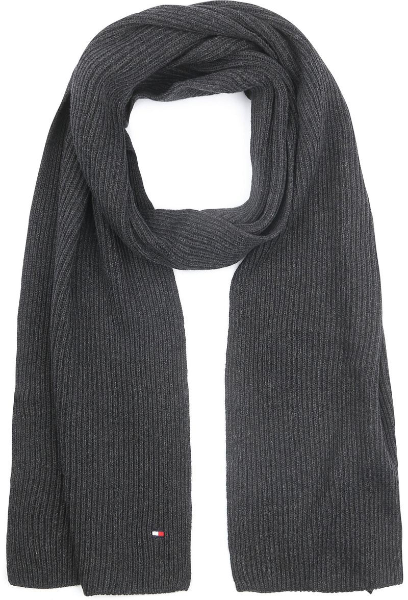 Tommy Hilfiger Rib Schal Anthrazit -