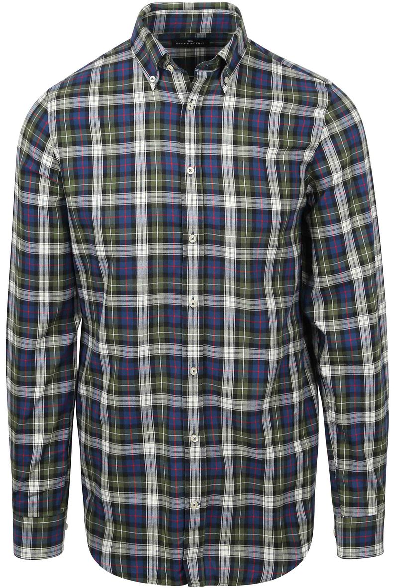 Steppin' Out Hemd Flanel Checks Grün Blau - Größe 3XL günstig online kaufen