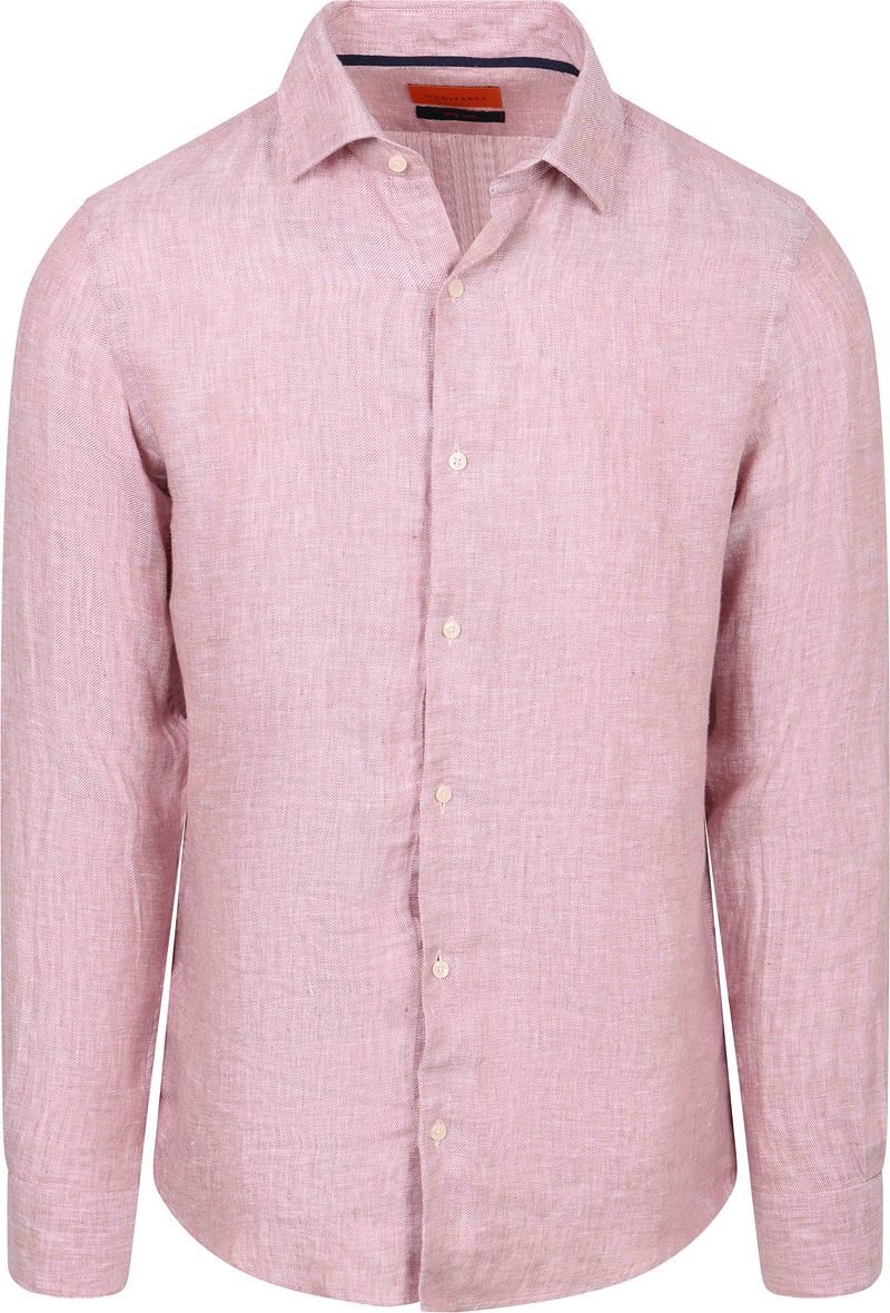 Suitable Overhemd Linnen Roze