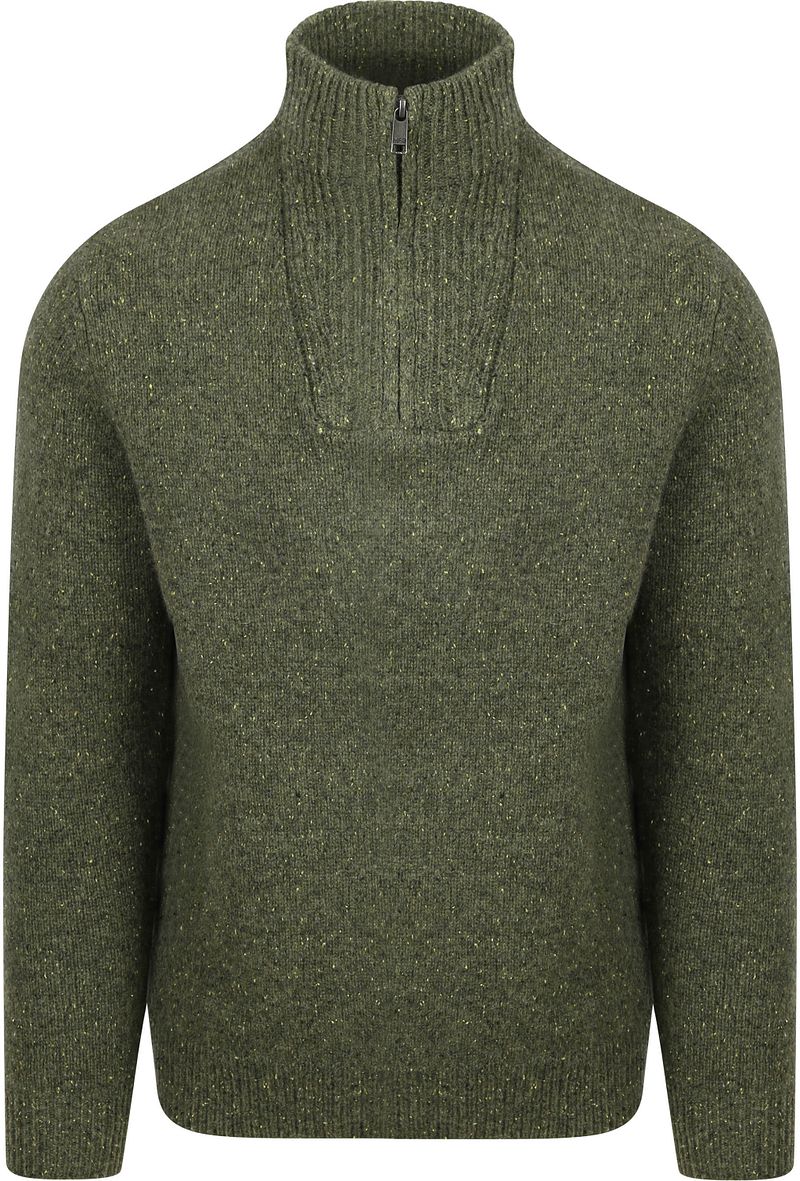 McGregor Half Zip Trui Lamswol Blend Olive