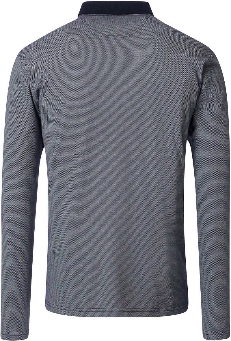 Casa Moda Long Sleeve Poloshirt Structure Blau - Größe XL günstig online kaufen