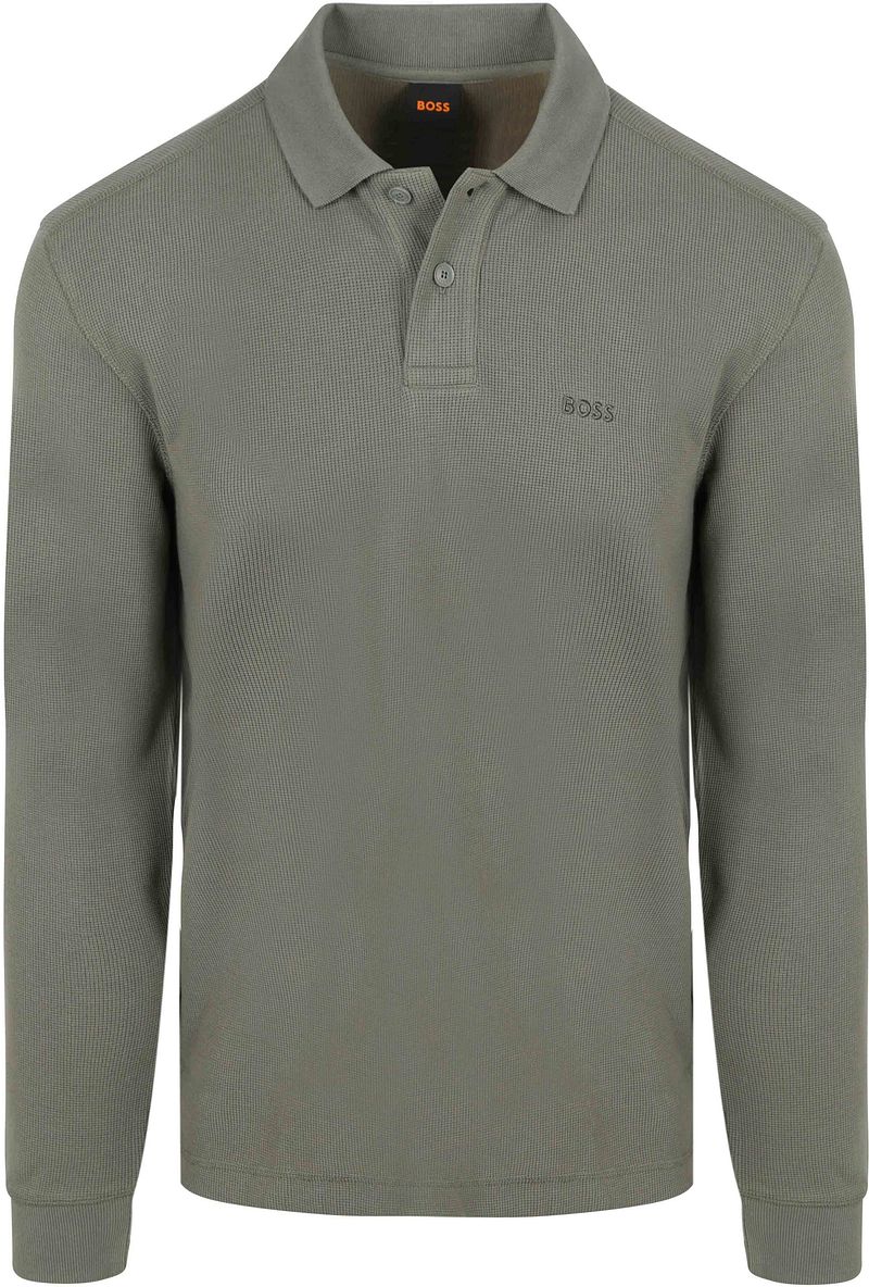 Boss Petempestolong Long Sleeve Polo Groen