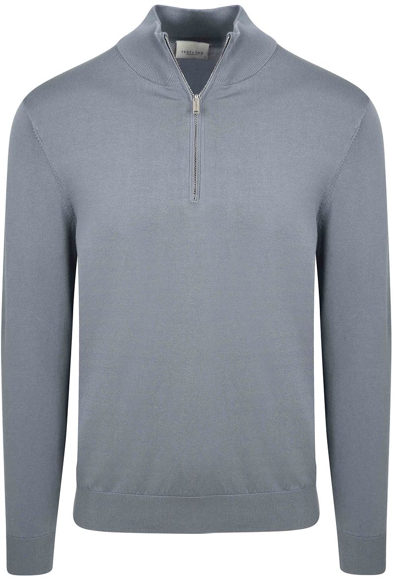 Profuomo Half Zip Pullover Luxury Basic Blau - Größe L günstig online kaufen