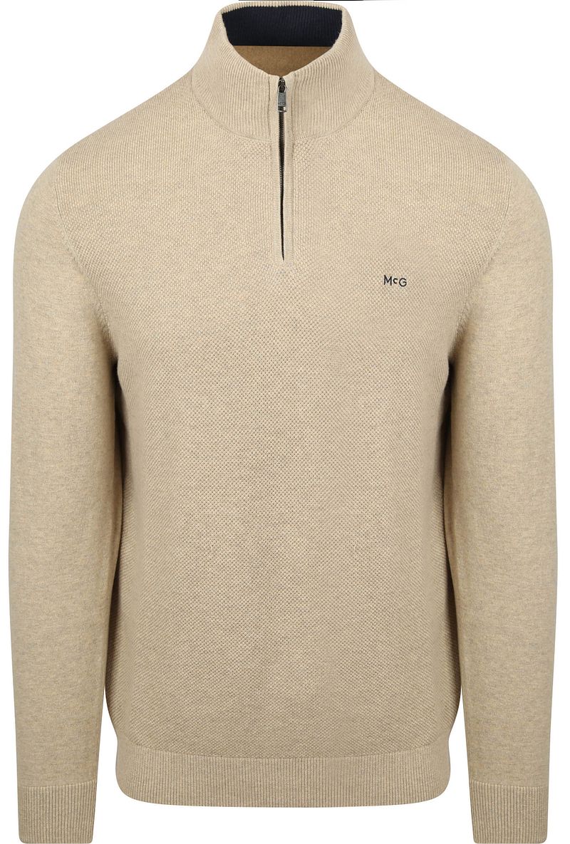 McGregor Half Zip Pullover Merinowolle Structure Sand - Größe M günstig online kaufen