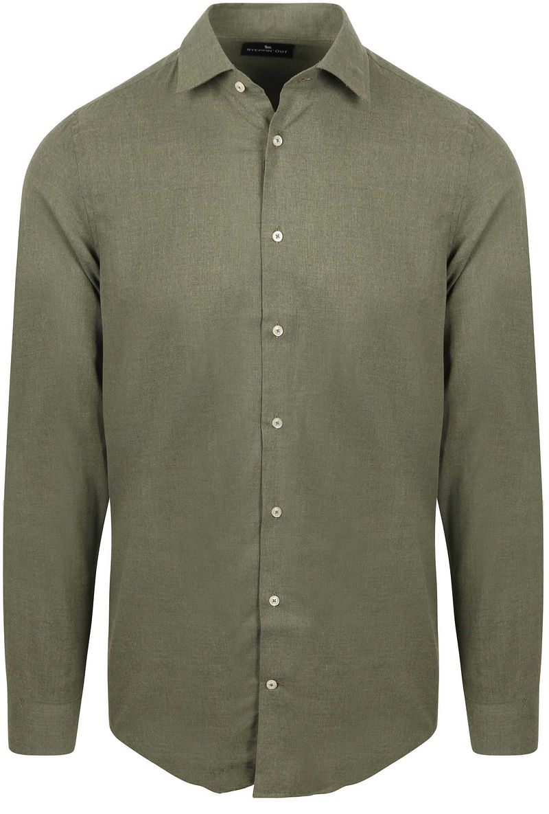 Steppin' Out Hemd Flanell Olive - Größe L günstig online kaufen