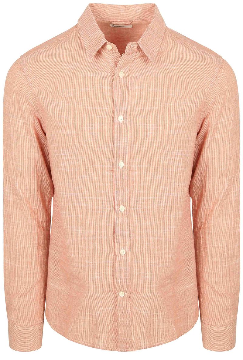 Knowledge Cotton Apparel Shirt Roter Streifen - Größe XL günstig online kaufen