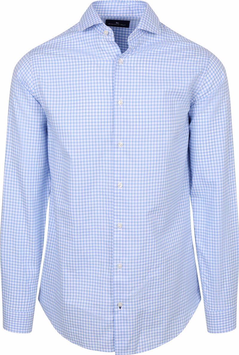 Steppin' Out Hemd Oxford Karos Hellblau - Größe M günstig online kaufen
