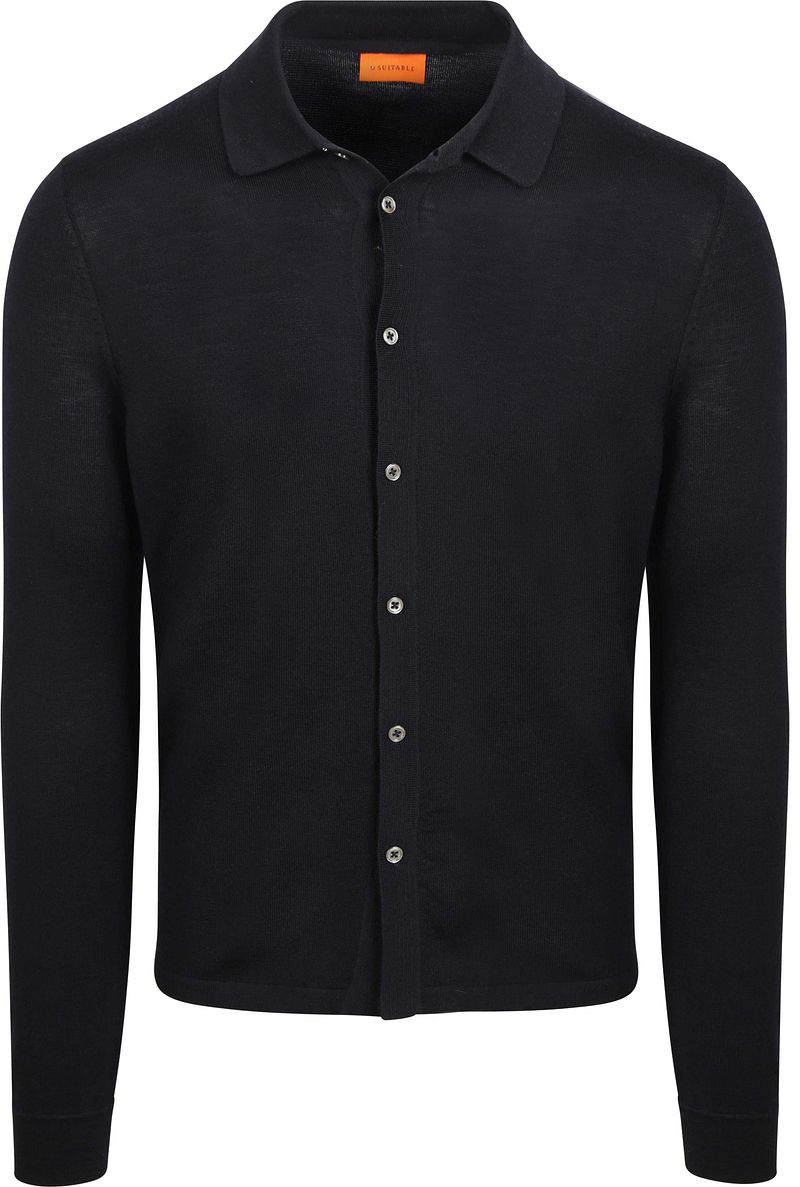 Suitable Cardigan Shirt Merino Navy - Größe XL günstig online kaufen