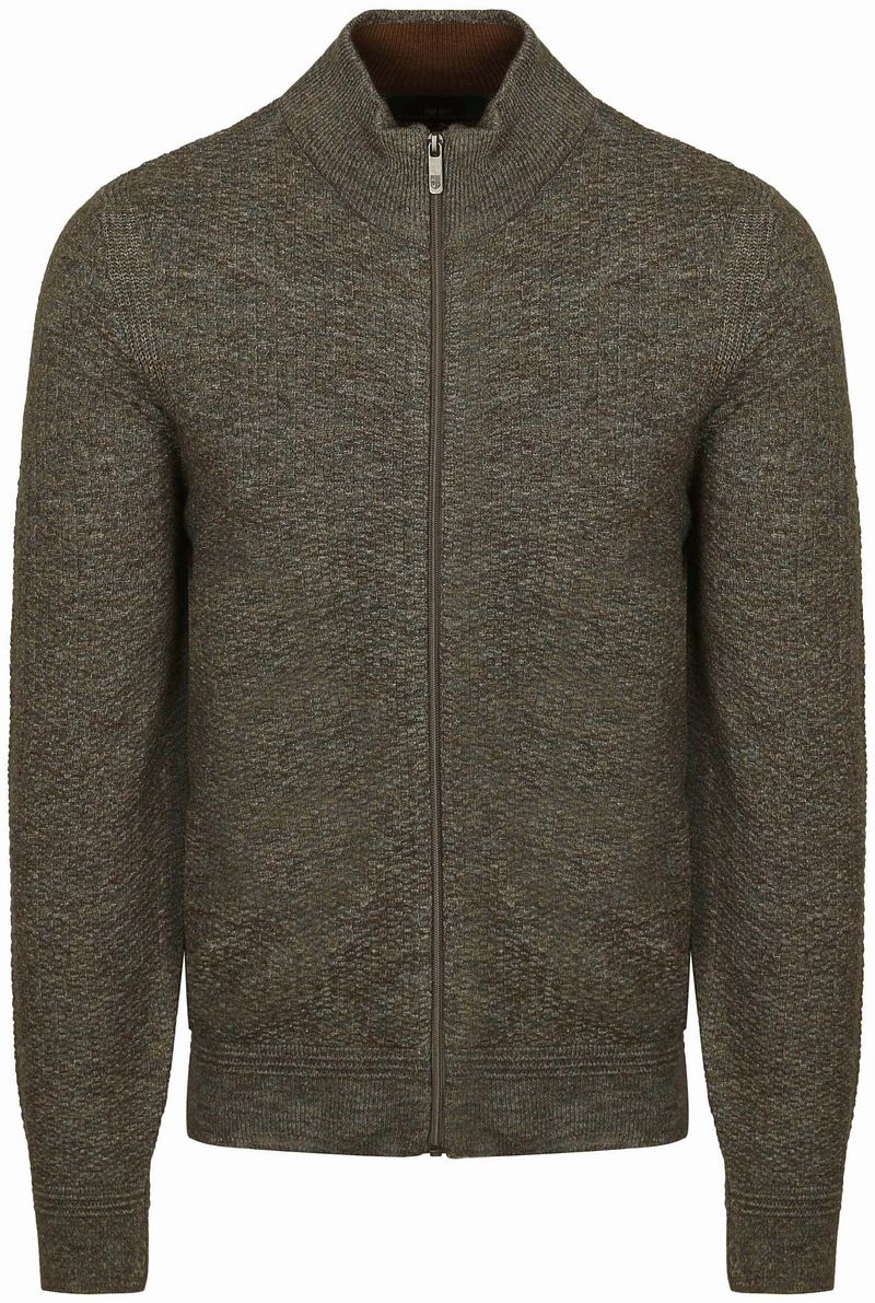 State Of Art Strickjacke Structure Melange Braun - Größe M günstig online kaufen