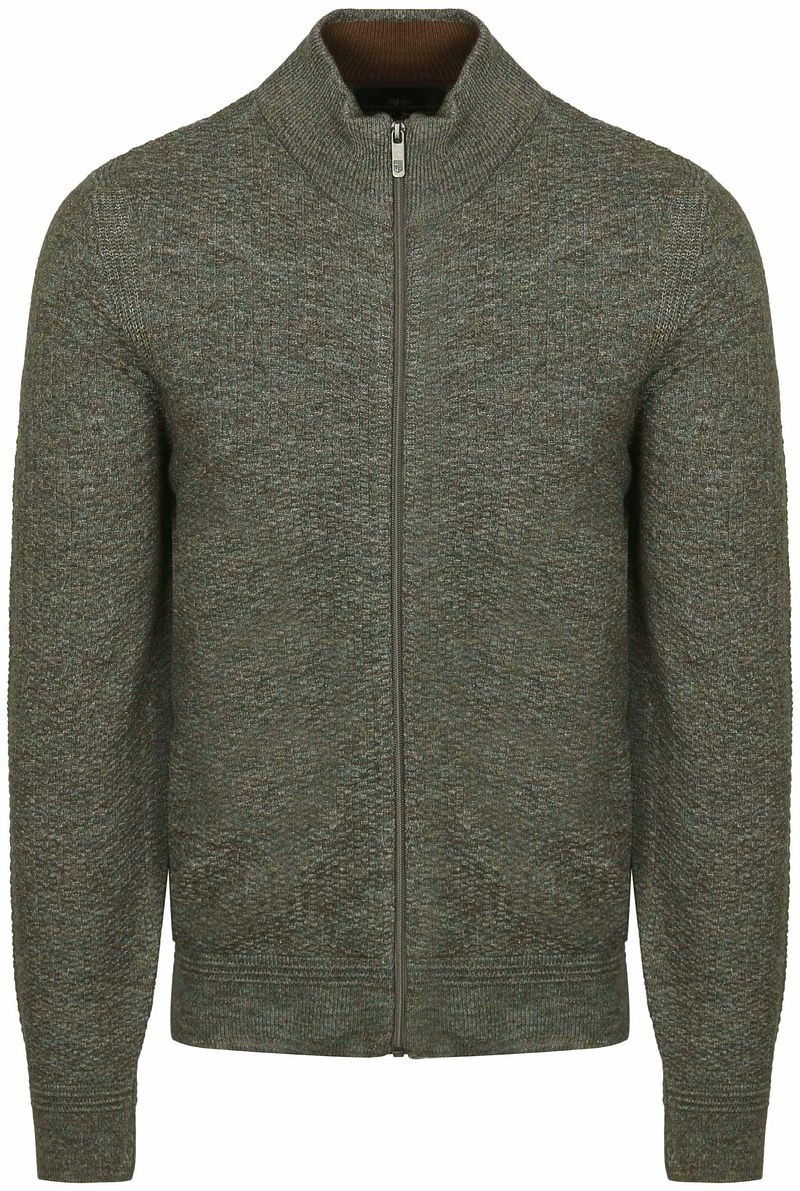 State Of Art Strickjacke Structure Melange Grün - Größe XXL günstig online kaufen
