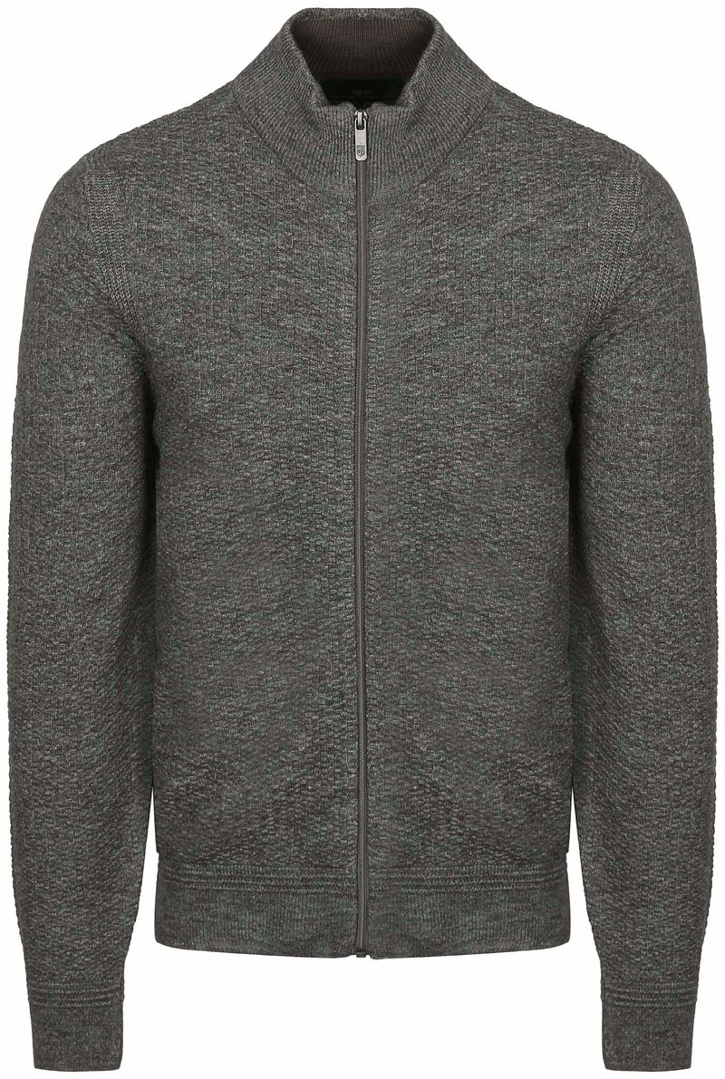 State Of Art Strickjacke Structure Melange Grün - Größe M günstig online kaufen