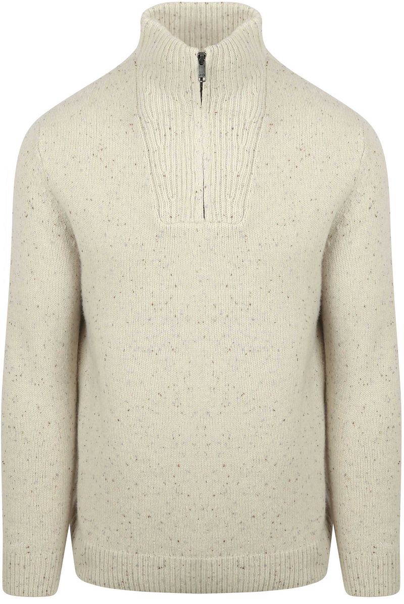 McGregor Half Zip Pullover Lammwolle Blend Ecru - Größe M günstig online kaufen