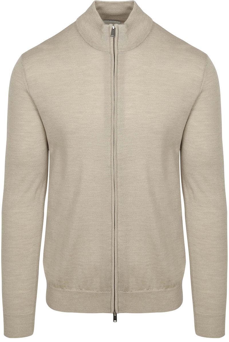 Profuomo Strickjacke Merinowolle Beige - Größe XL günstig online kaufen