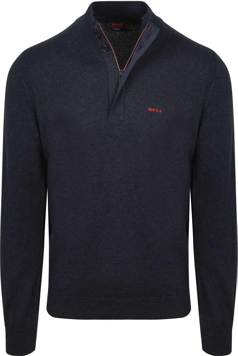 New zealand auckland NZA Half Zip Trui Akar Melange Navy