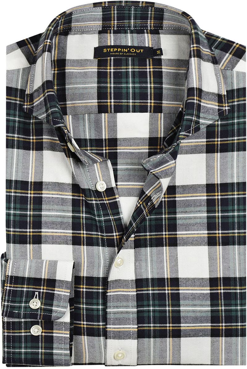 Steppin' Out Flanellhemd Karos Schwarz Grün - Größe XL