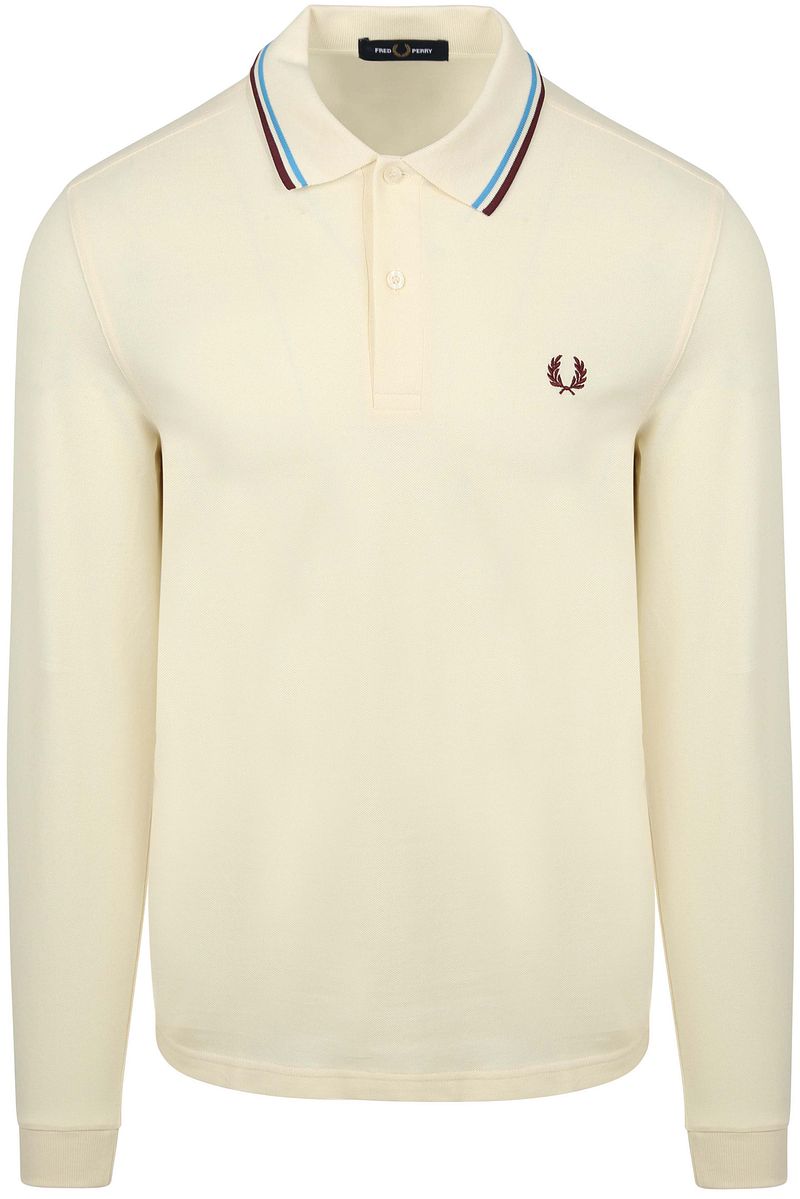 Fred Perry Langarm-Poloshirt Ecru Z46 - Größe M günstig online kaufen