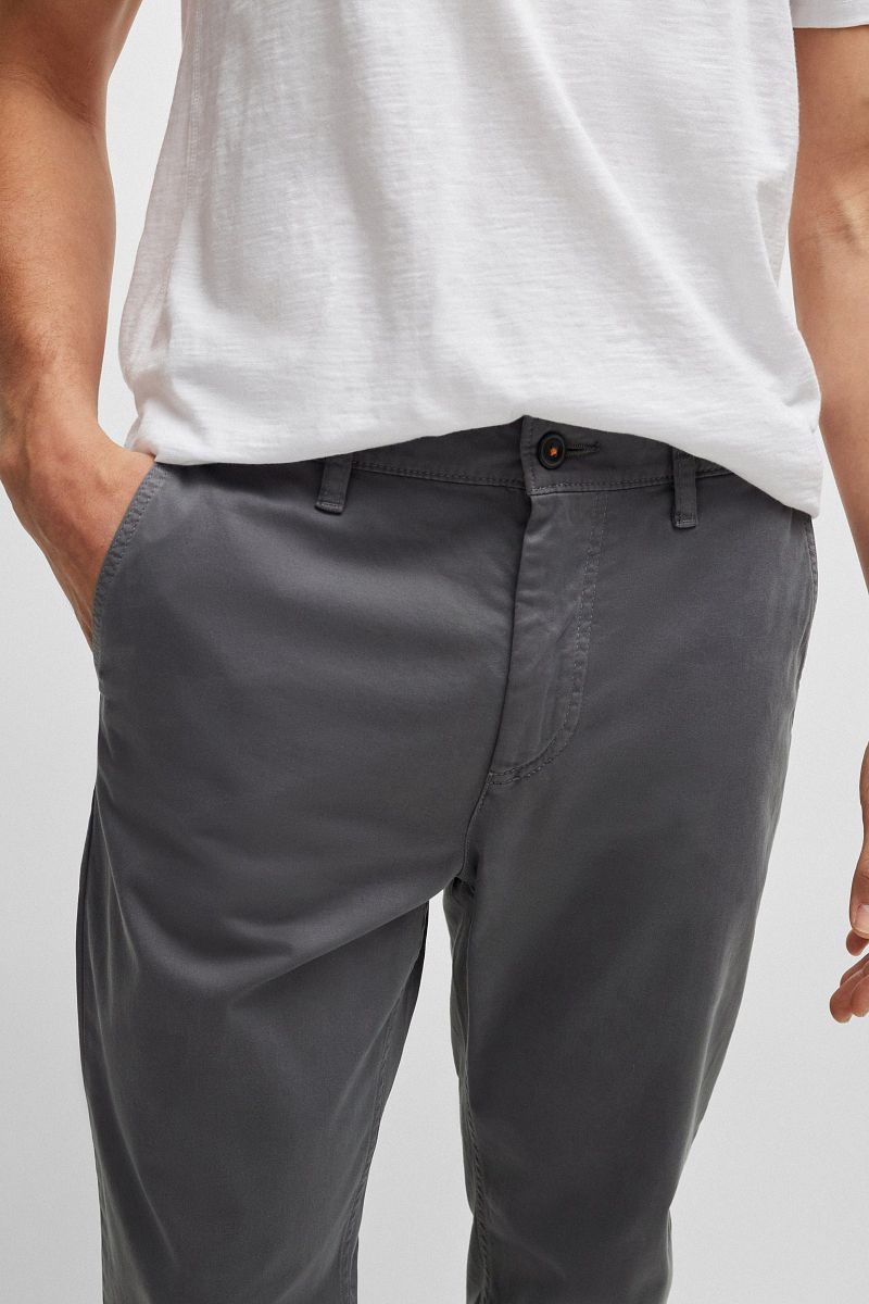 BOSS Satin Chino Anthrazit - Größe W 32 - L 32 günstig online kaufen