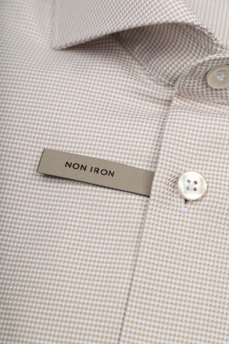 John Miller Hemd Small Check Beige - Größe 39 günstig online kaufen