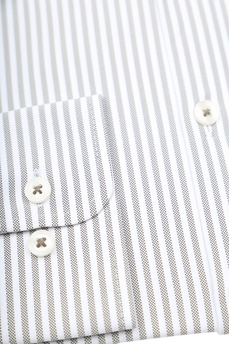 Pure The Functional Shirt Streifen Beige - Größe 38 günstig online kaufen