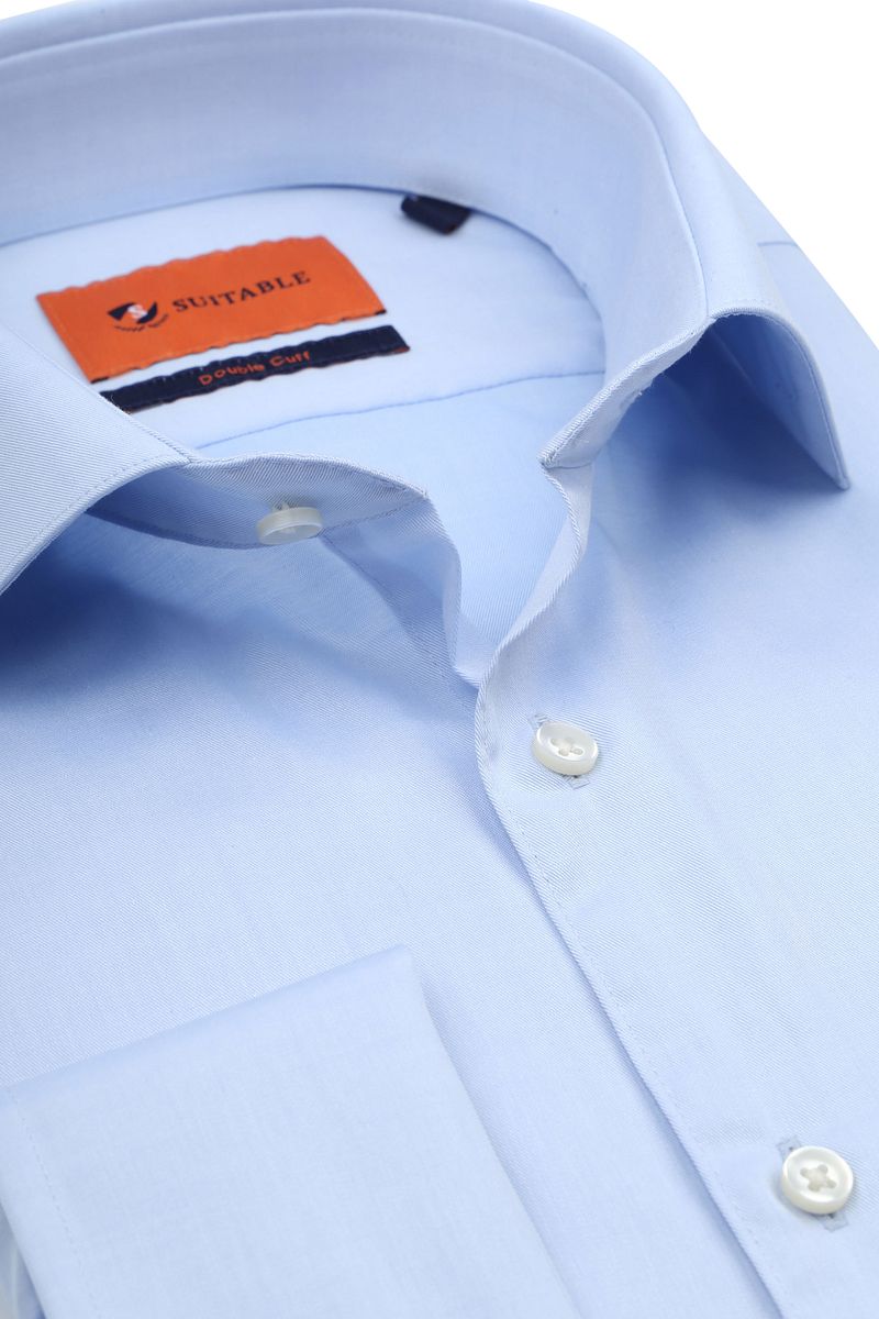 Suitable Hemd Doppelmanschette Blau - Größe 40 günstig online kaufen