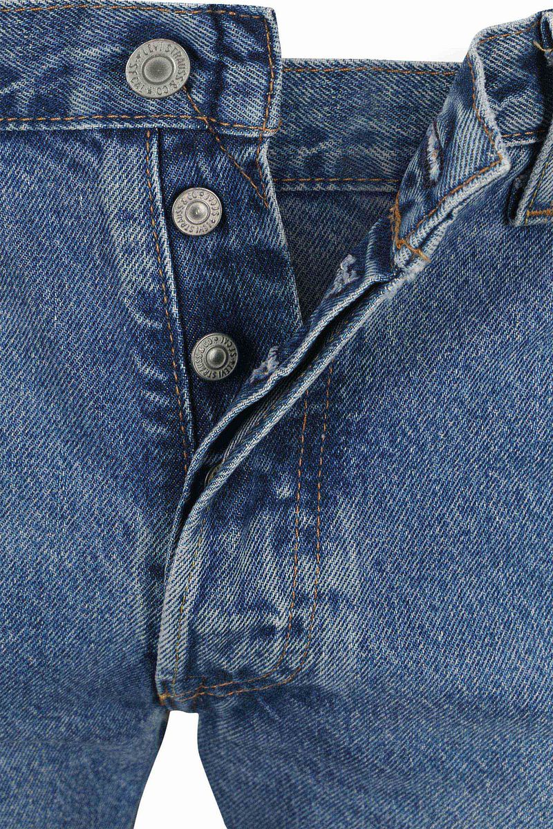 Levi’s 501 Jeans Regular Fit Mid Blau - Größe W 34 - L 32 günstig online kaufen