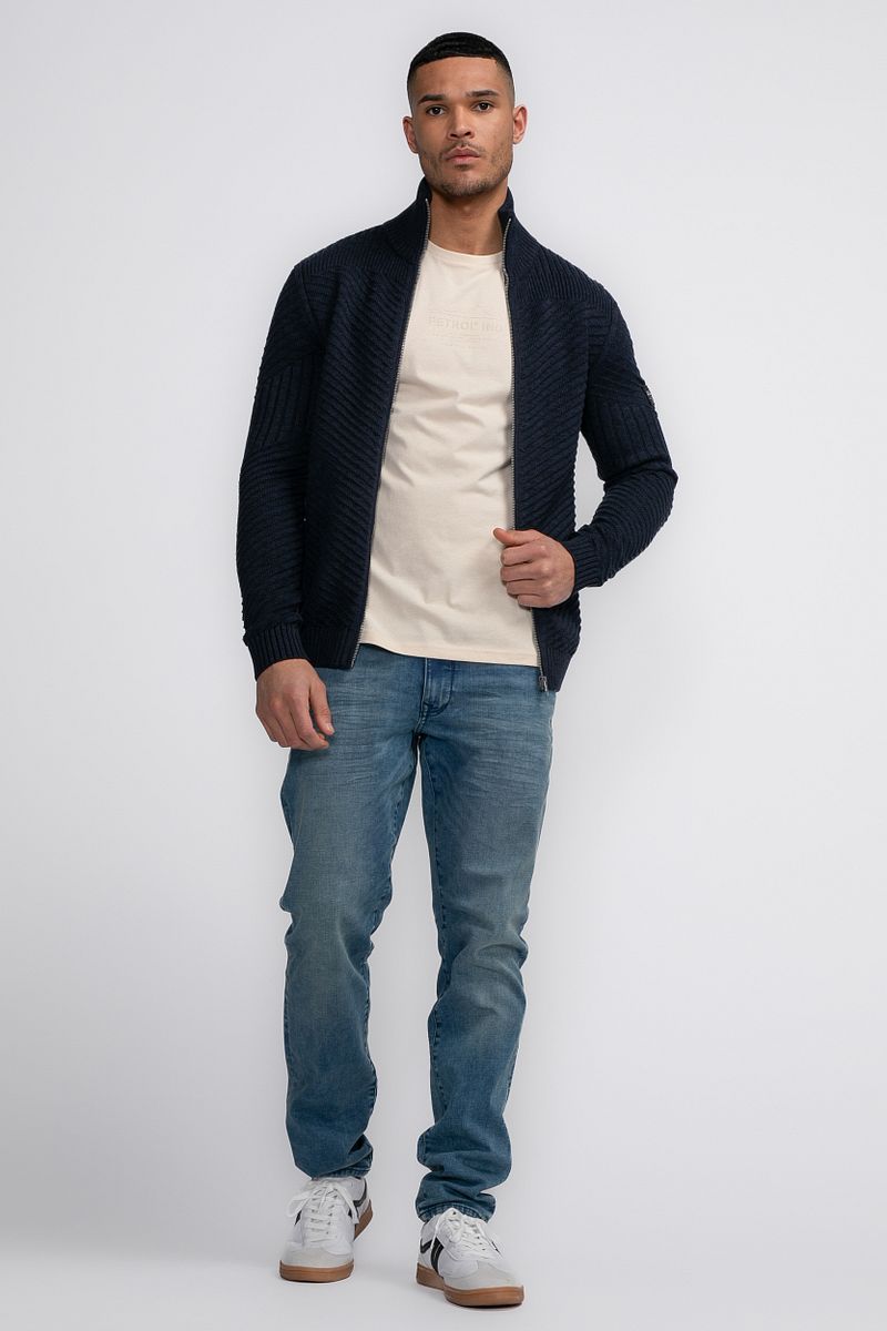 Petrol Kabelstrickjacke Nunam Navy - Größe XL günstig online kaufen