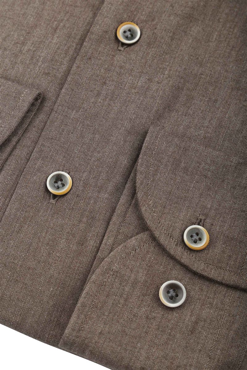 Profuomo Hemd Flanell Braun - Größe 41 günstig online kaufen