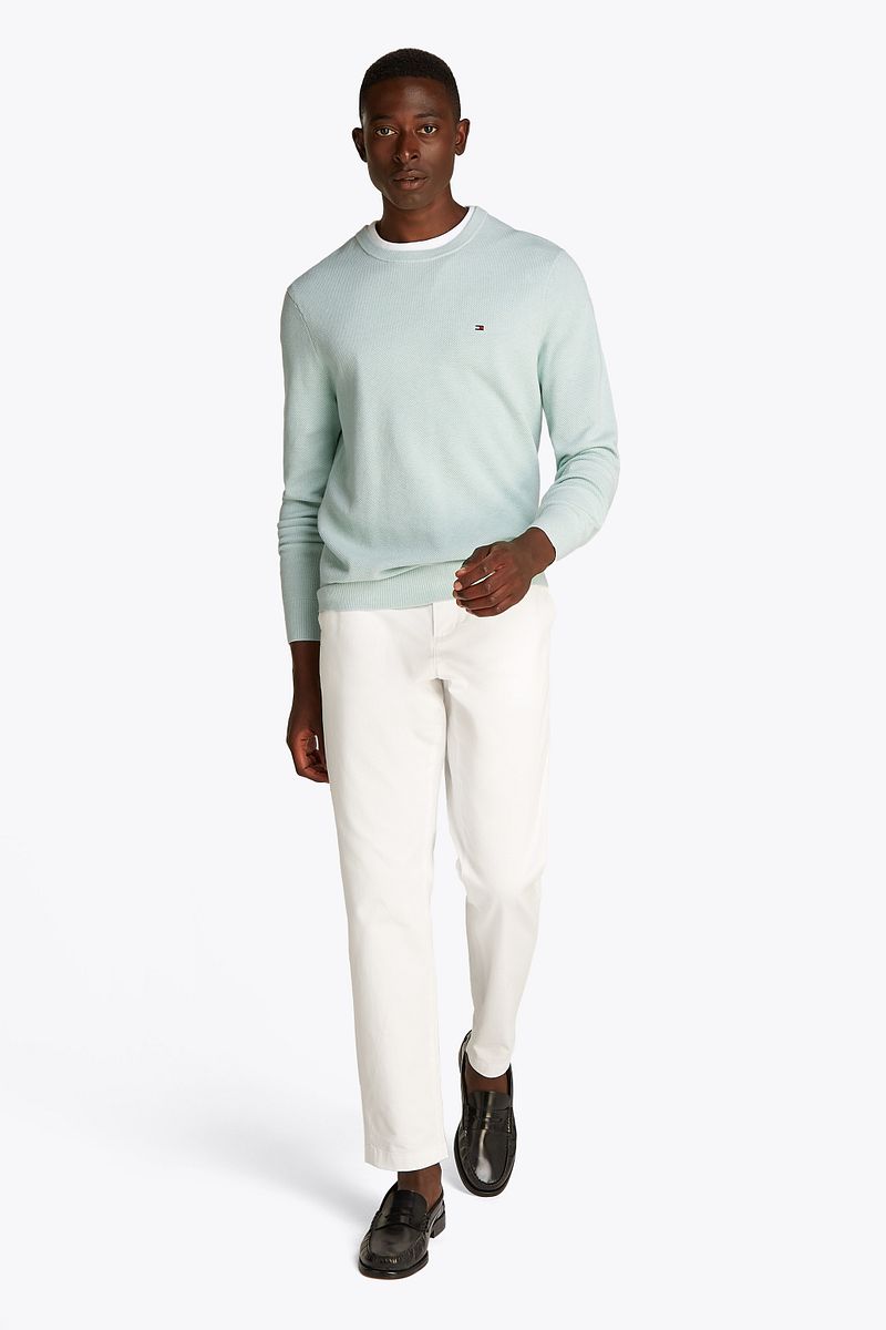 Tommy Hilfiger Structure Pullover Mintgrün - Größe M günstig online kaufen