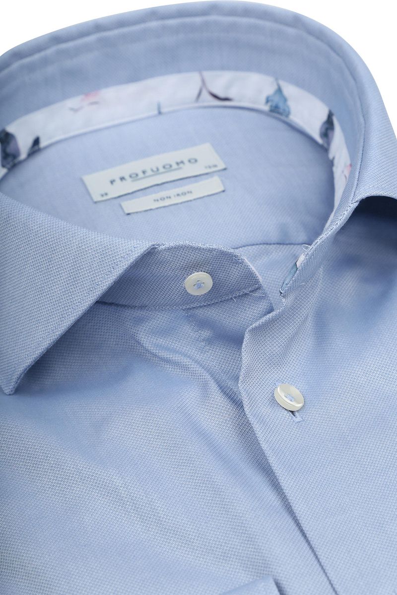Profuomo Hemd Structure Hellblau  - Größe 38 günstig online kaufen