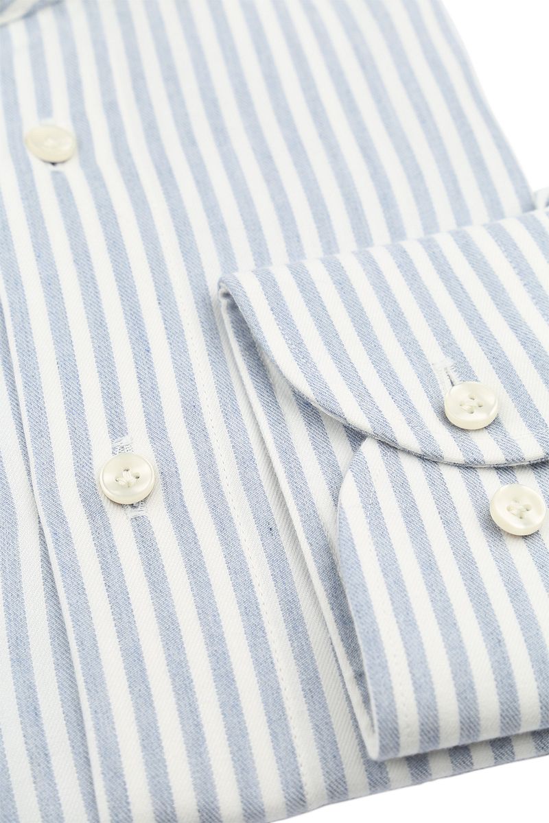 Profuomo Hemd Streifen Cutaway Blue - Größe 39 günstig online kaufen