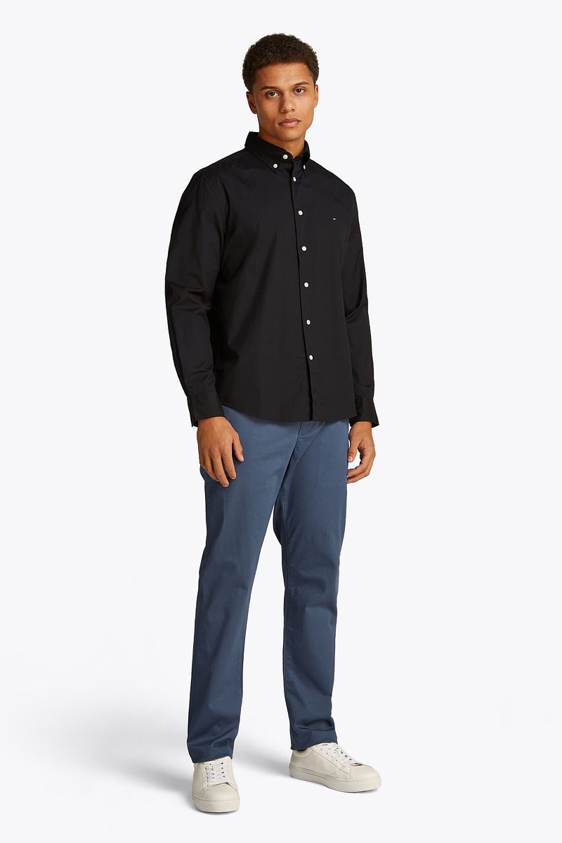 Tommy Hilfiger Poplin Hemd Flex Schwarz - Größe XL günstig online kaufen