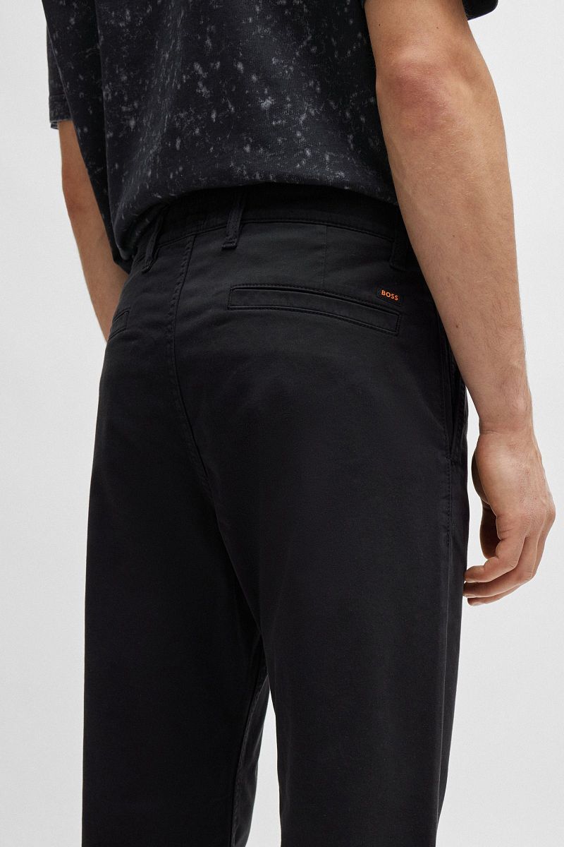 BOSS Satin Chino Schwarz - Größe W 34 - L 34 günstig online kaufen