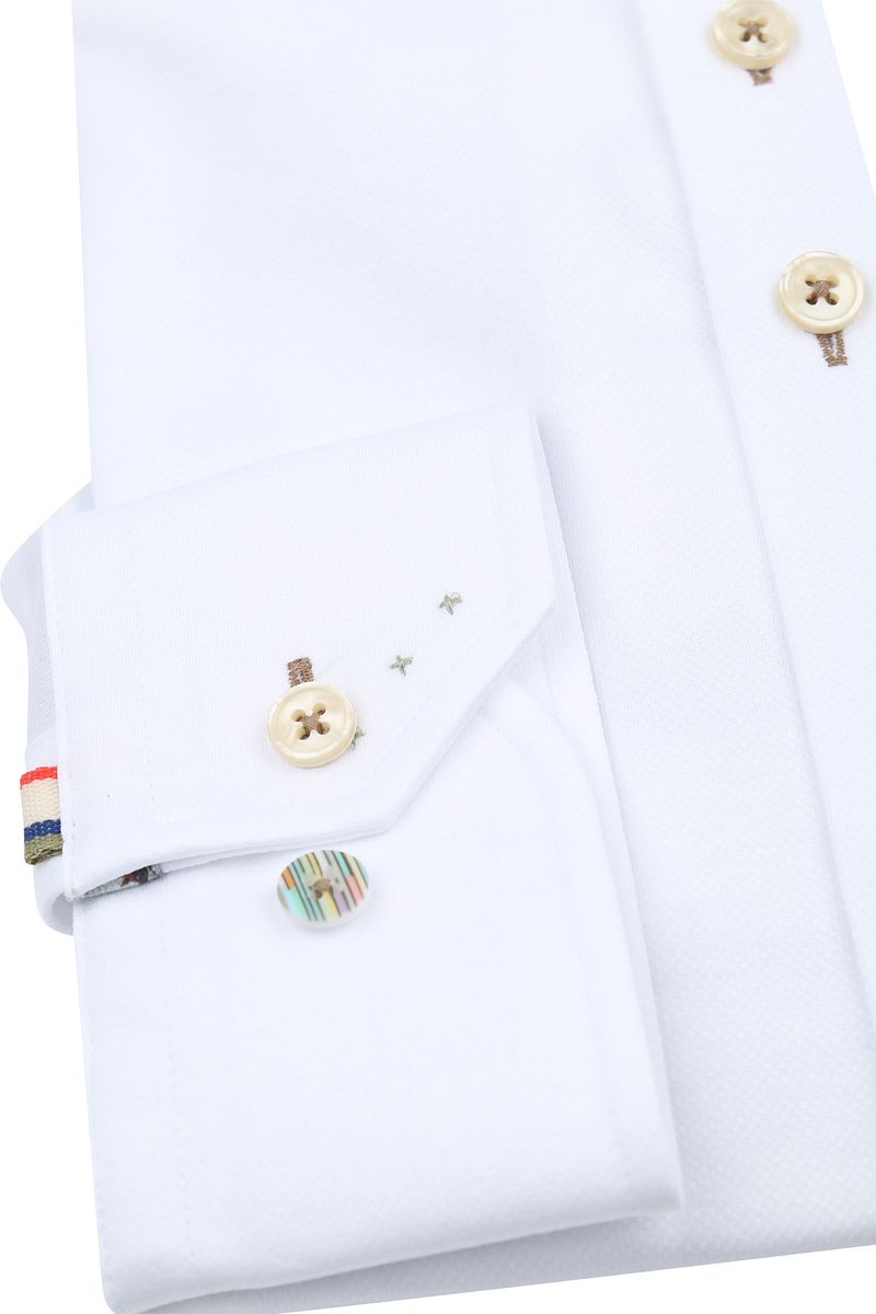 R2 Shirt Japanese Knitted Contrast White - Größe 45 günstig online kaufen