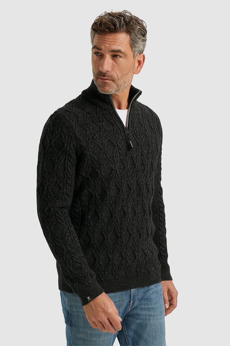 Vanguard Halfzip Pullover Heavy Knit Schwarz - Größe L günstig online kaufen