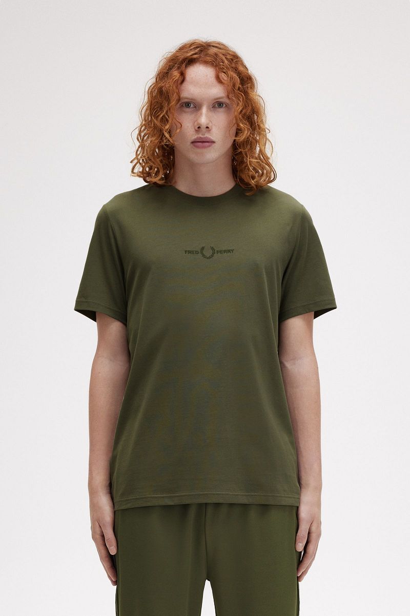 Fred Perry T-Shirt M4580 Olivgrün - Größe XL günstig online kaufen