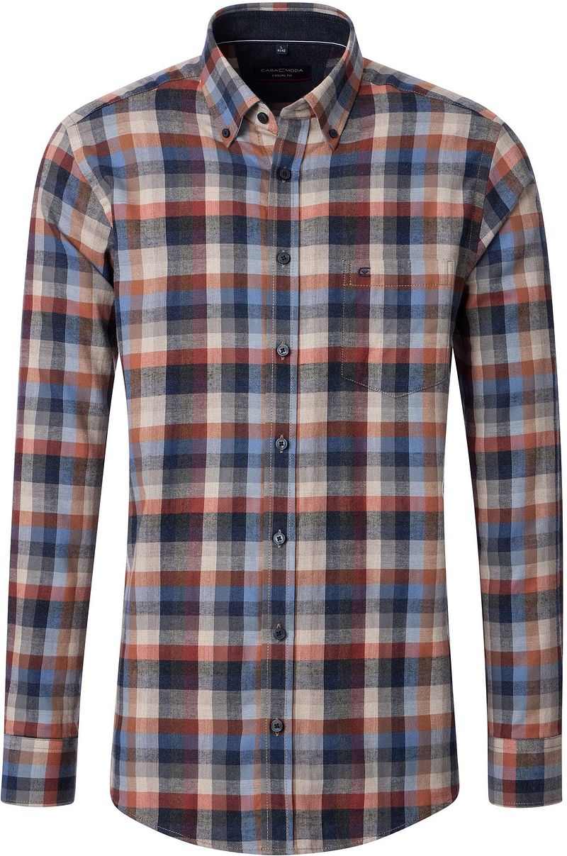 CASAMODA Freizeithemd Kariert Herringbone Multicolour - Größe 3XL